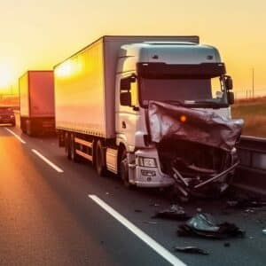 Atlanta truck accident lawyer reviewing evidence after a serious crash on an Atlanta highway
