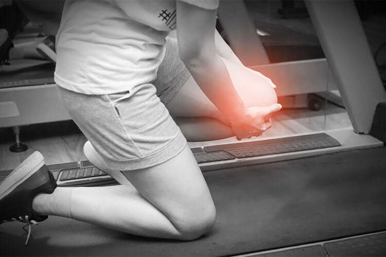 injured on a workout machine
