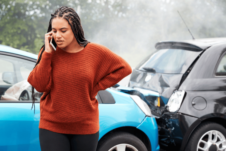 woman calling an American Family Insurance claim lawyer
